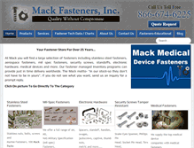Tablet Screenshot of mackfasteners.com